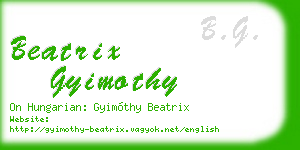 beatrix gyimothy business card